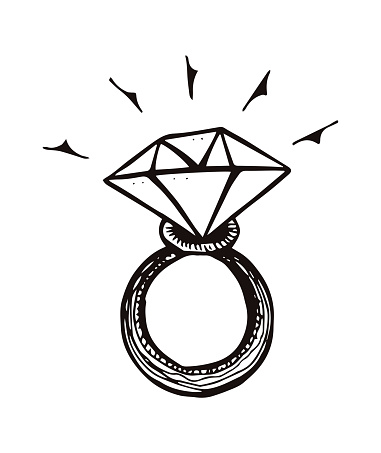 A ring with a diamond.