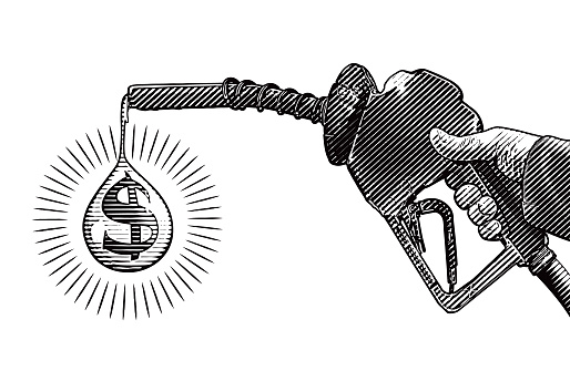 Rising gasoline prices at the pump