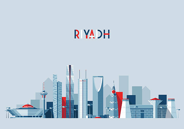 Riyadh skyline, vector illustration, flat design Riyadh skyline, vector illustration, flat design style riyadh stock illustrations