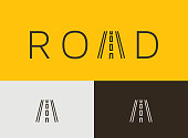 Road Icon, simple monoline concept