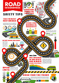 istock Road transport infographics vector info template 1289638845