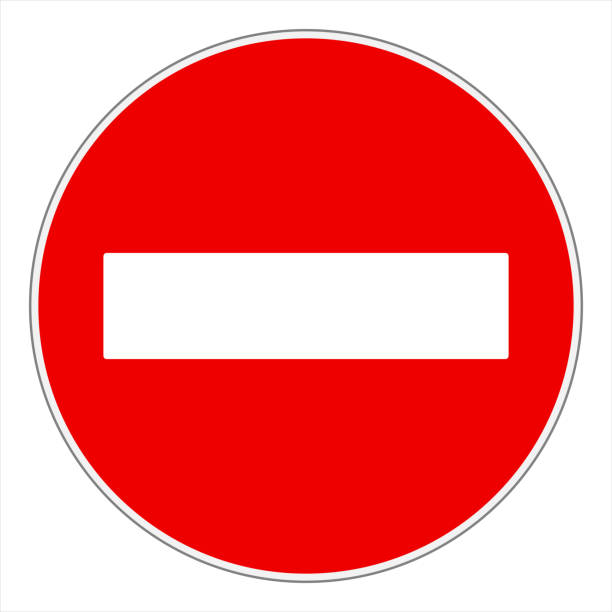 roadsign No entry or Do not enter! traffic sign exclusion stock illustrations