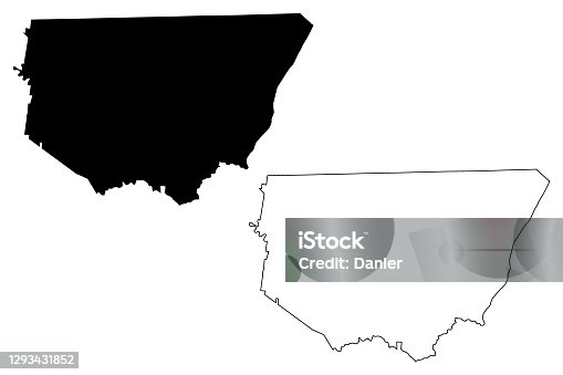 istock Robertson County, State of Tennessee (U.S. county, United States of America, USA, U.S., US) map vector illustration, scribble sketch Robertson map 1293431852