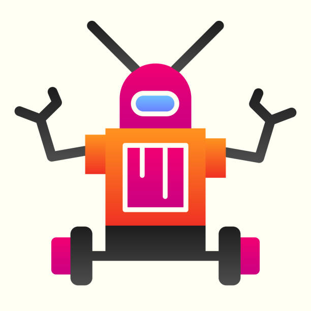 Robot line icon. Anthropomorphic android device with antennas on its head. Astronomy vector design concept, outline style pictogram on white background, use for web and app. Eps 10. Robot line icon. Anthropomorphic android device with antennas on its head. Astronomy vector design concept, outline style pictogram on white background, use for web and app. Eps 10 robot clipart stock illustrations