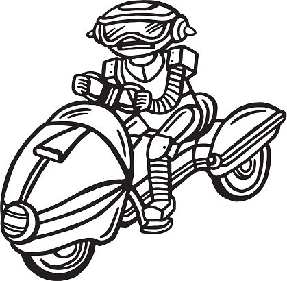 Robot Riding a Motorcycle
