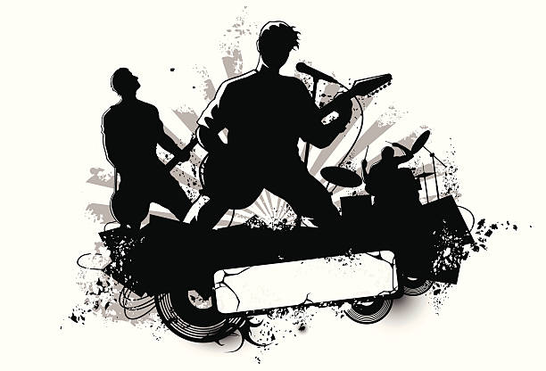 rock concert vector art illustration