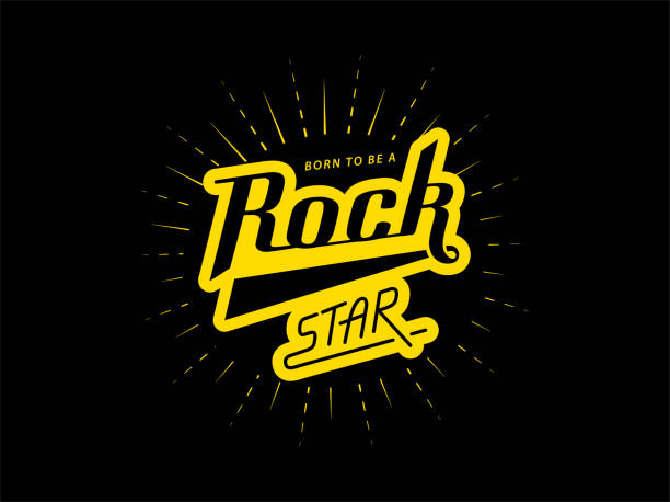 rock star guitar pick shaped rock star icon rock musician stock illustrations