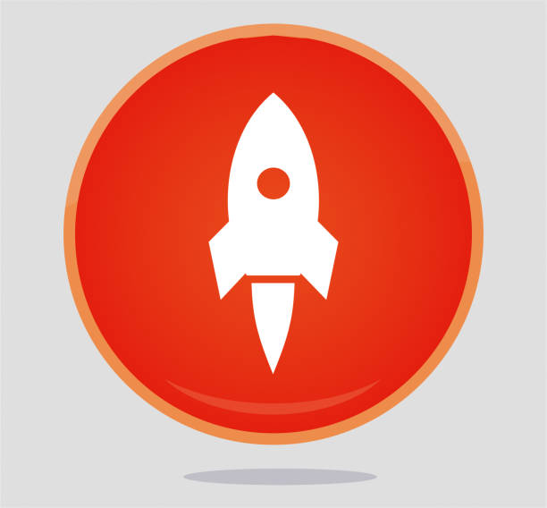 Rocket icon rocket rocketship icons stock illustrations