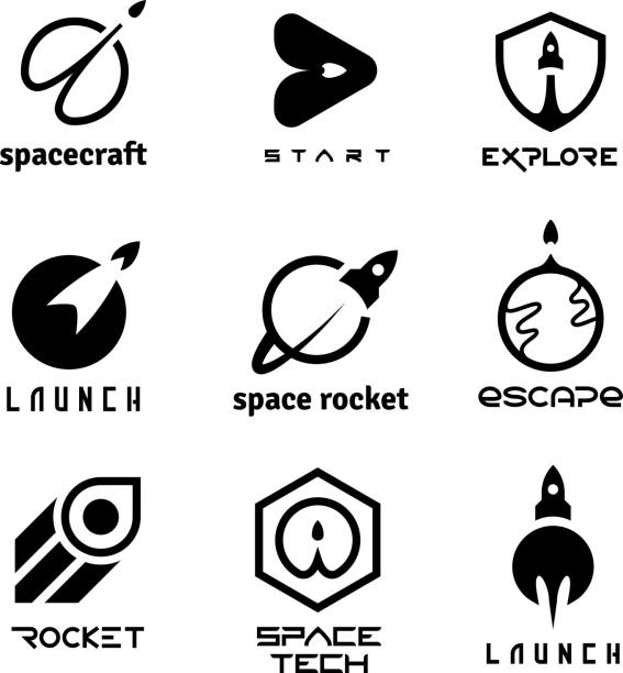 Rockets, launching shuttles, space travelling, Rockets, launching shuttles, space travelling, spaceship and start-up vectors isolated. Rocket and spaceship, shuttle ship  illustration rocketship stock illustrations