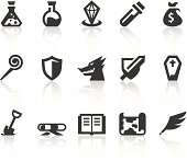 Role Playing Games features related vector icons for your design and application.