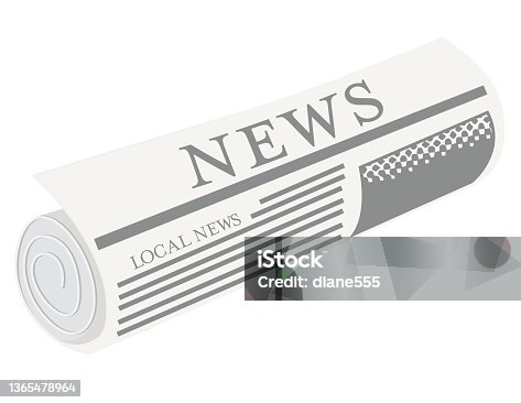 istock Rolled Up Newspaper On A Transparent Background 1365478964
