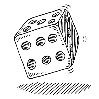 Rolling Dice Drawing