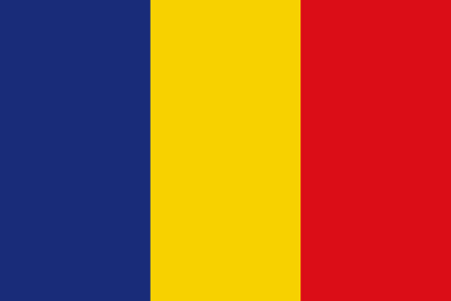 The flag of Romania. Drawn in the correct aspect ratio. File is built in the CMYK color space for optimal printing, and can easily be converted to RGB without any color shifts.