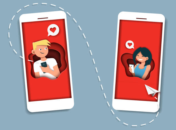 ilustrações, clipart, desenhos animados e ícones de conceito de vetor de mensagens de amor romântico para banner na web, página do site - namorados