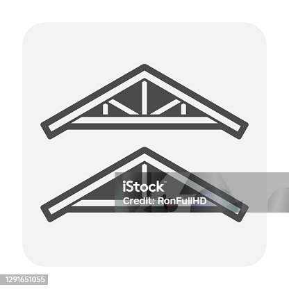 istock roof truss icon 1291651055