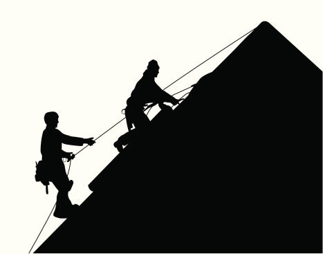 Roofers Vector Silhouette