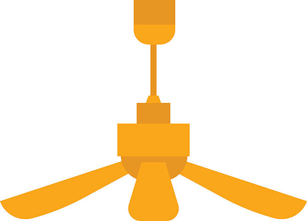 Room fan vector illustration. Electric room ceiling fan vector. Climate blower appliance office ventilator room fan. Circulation interior cooling propeller room fan light, conditioner equipment hot electrical temperature motion. carving craft product stock illustrations
