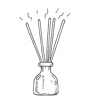Room fragrance hand drawn illustration