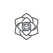 Rose flower outline icon,vector illustration.
EPS 10.