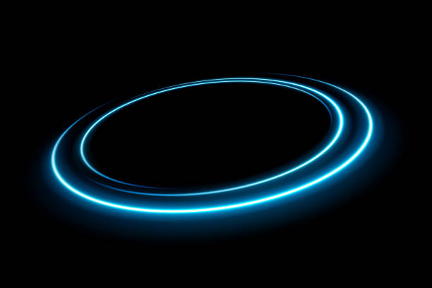 runde blaues licht verdreht, geeignet für werbung, produktgestaltung und andere. vektor-illustration - weißer ring stock-grafiken, -clipart, -cartoons und -symbole