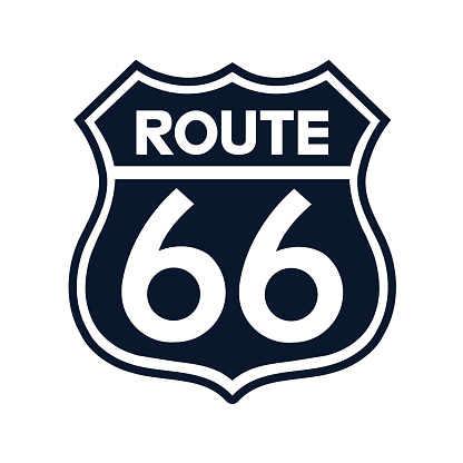 Route 66 Sign Illustration - VECTOR