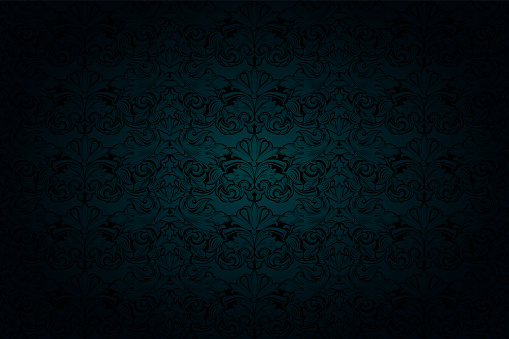 Royal, vintage, Gothic background in gloomy malachite green and black tones
