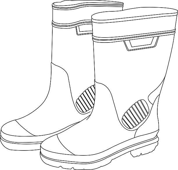 Drawing Lines With Latex : Royalty free work boot clip art vector images