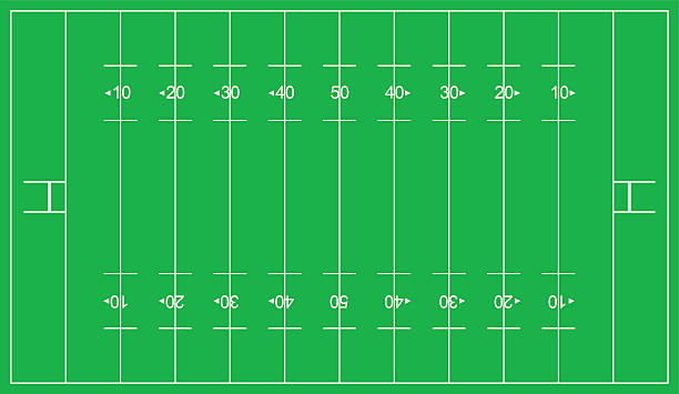 Rugby league field Illustration contains a transparency blends/gradients. Additional .aiCS6 included. EPS 10 rugby league stock illustrations