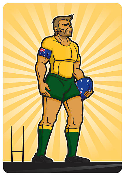 Rugby Player Australia For all advocates of 'real' sports! A rugby player poised and ready for some action. Holding a rugby ball depicting the Australian flag.
File is split into several layers separating player, white border and background.
Gradients are used in the background and some highlights on the chest.

[b]***Click the banner link below for more Rugby illustrations!***[/b]

[url=http://www.istockphoto.com/file_search.php?action=file&lightboxID=5328161]
[img]http://www.antcreations.co.uk/_iStock/Banners/BannerRugby.jpg[/img][/url] rugby league stock illustrations