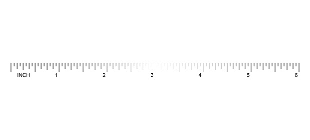 Ruler Inch Scale Vector Illustration Stock Illustration - Download Image Now - iStock