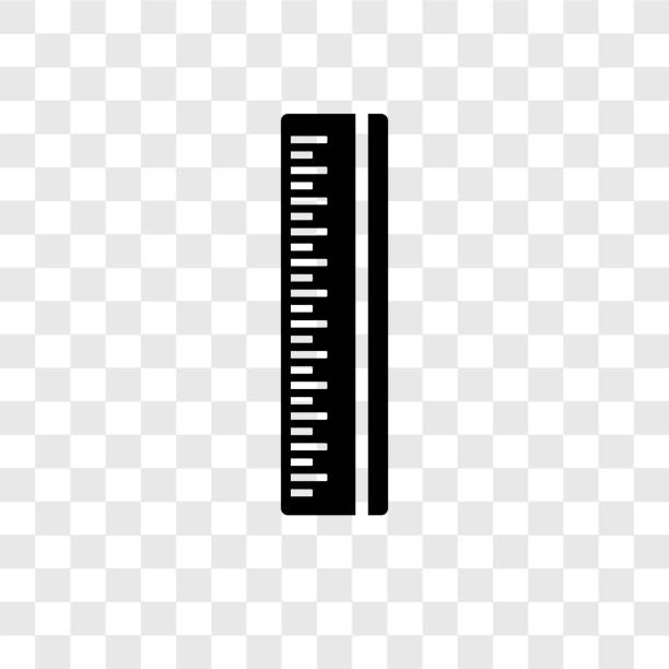 Ruler vector icon isolated on transparent background, Ruler...