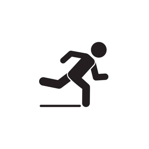 ikona biegacza. ilustracja elementu logo. projekt symbolu biegacza. kolorowej kolekcji. koncepcja biegacza. może być używany w internecie i na urządzeniach mobilnych - running stock illustrations