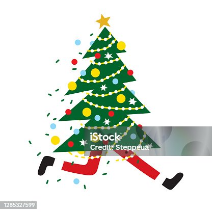 istock Running christmas tree 1285327599