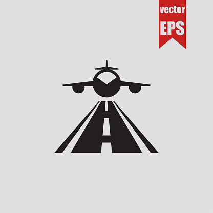 Runway icon.Vector illustration.