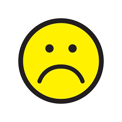 Sad Face Icon Unhappy Face Symbol Stock Illustration - Download Image Now - Frowning, Anthropomorphic Face, Emoticon - iStock