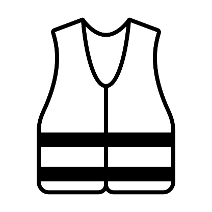 Safety Vest Icon Isolated On White Background Stock Illustration ...