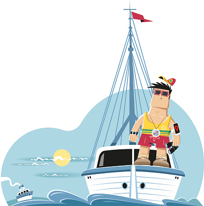 Easy editable personal 
boat vector illustration.
Every fact was layered seperately