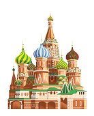 Saint Basil's cathedral in traditional crosshatch style. Eps 10 file, Freehand, CS3 and CS5 in zip.