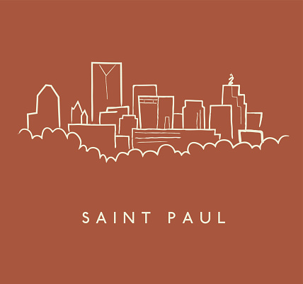 Saint Paul Skyline Sketch