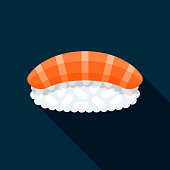 A Japanese sushi icon. File is built in the CMYK color space for optimal printing. Color swatches are global so it’s easy to edit and change the colors.