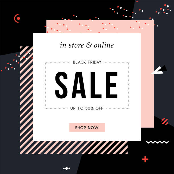 Sale Banner Design_17 Sale sign design in contemporary style. Vector illustration. shopping borders stock illustrations