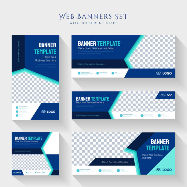 Sale banner for web and social media template Sale banner for web and social media template website templates stock illustrations