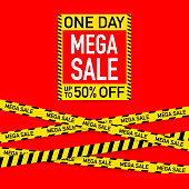Sale banner template design, Big sale special offer. Vector stock illustration