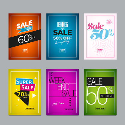 Sale Design Set Stock Illustration - Download Image Now - iStock