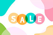Sale lettering stock illustration with abstract backround