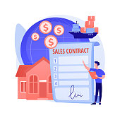 istock Sales contract terms abstract concept vector illustration. 1404472855