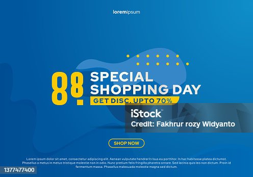 istock Sales promotion banner design vector template 1377477400