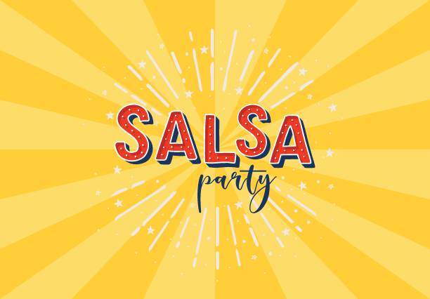 salsa partisi vektör logo - salsa dancing stock illustrations