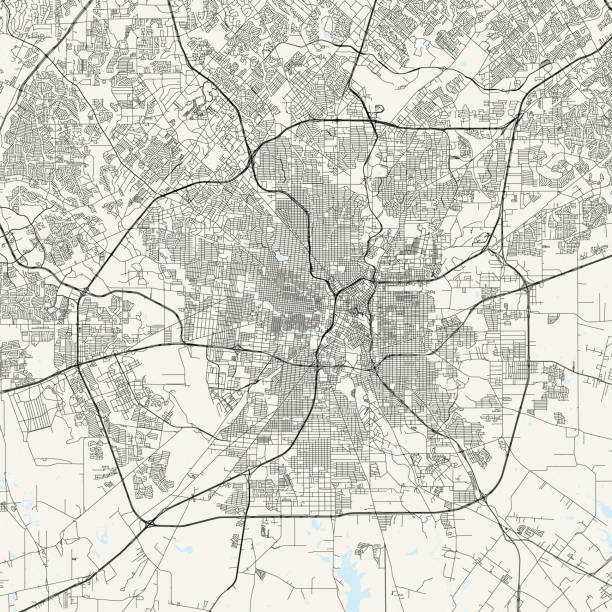 San Antonio, Texas Vector Map Topographic / Road map of San Antonio, TX, USA. Original map data is public domain sourced from www.census.gov/ san antonio stock illustrations