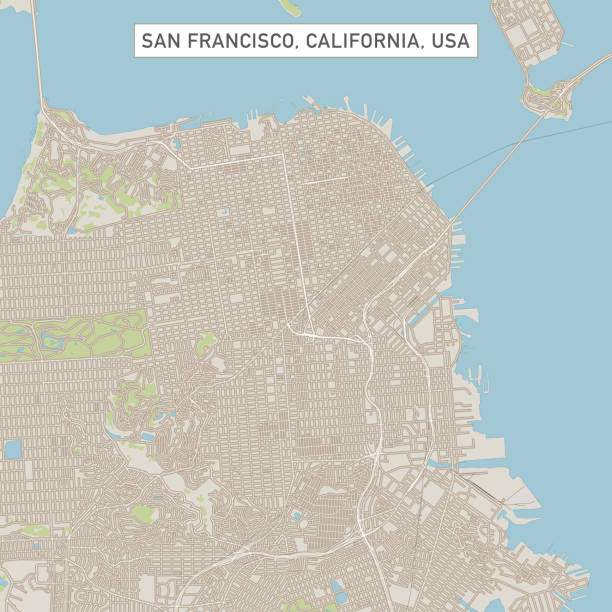 San Francisco California US City Street Map Vector Illustration of a City Street Map of San Francisco, California, USA. Scale 1:60,000.
All source data is in the public domain.
U.S. Geological Survey, US Topo
Used Layers:
USGS The National Map: National Hydrography Dataset (NHD)
USGS The National Map: National Transportation Dataset (NTD) san francisco stock illustrations